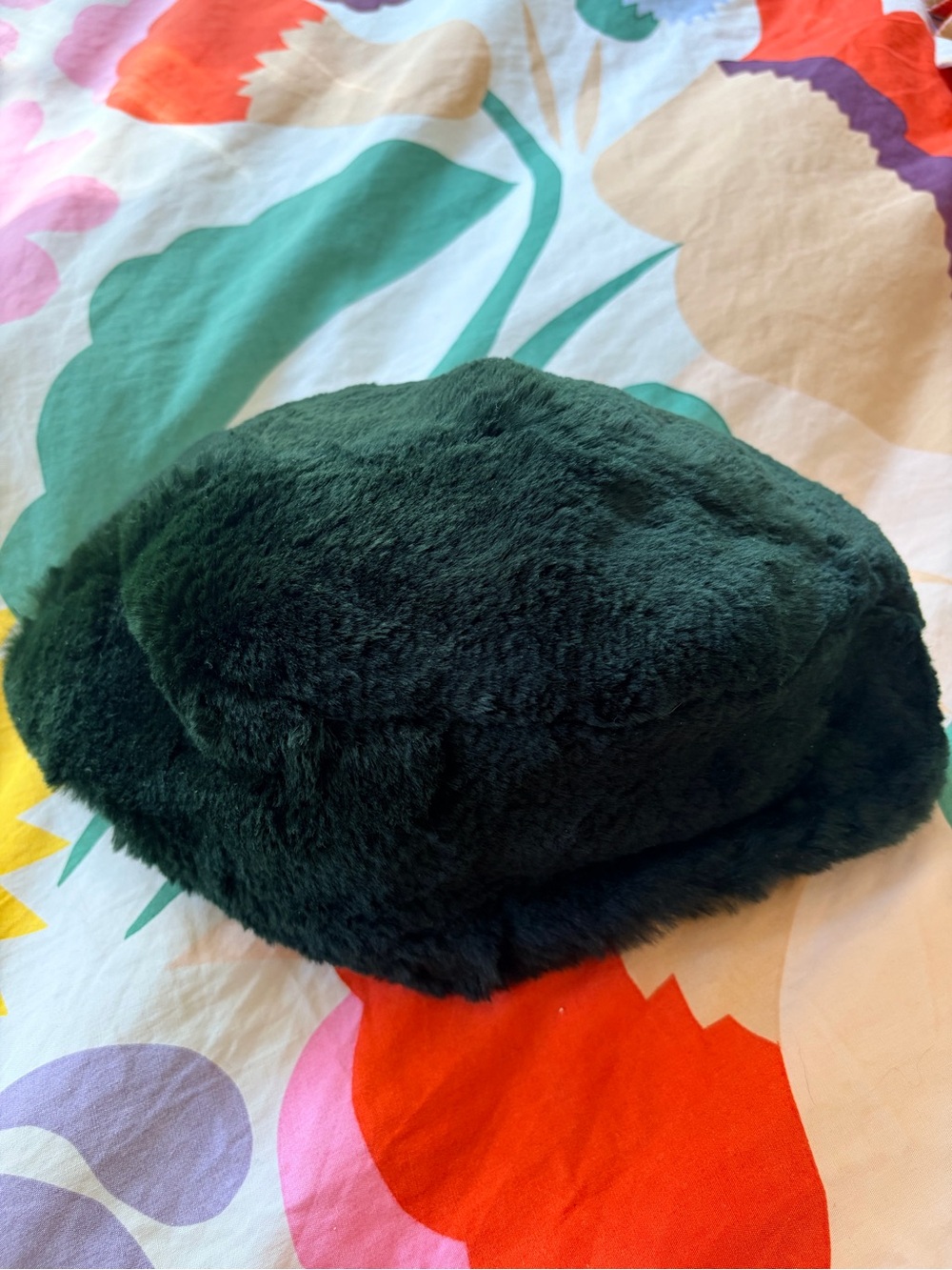 vintage Dark Green rabbit Fur ladies hat - Picture 1 of 3